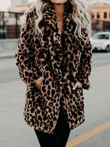 Women's leopard faux jacket for a bold, stylish look