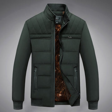 Quilted Winter Jacket - Warm Polyester Insulated Outerwear for Cold Seasons