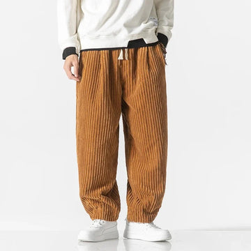 Harry Relaxed Fit Pants | Drawstring Waist Pleated Front Pants