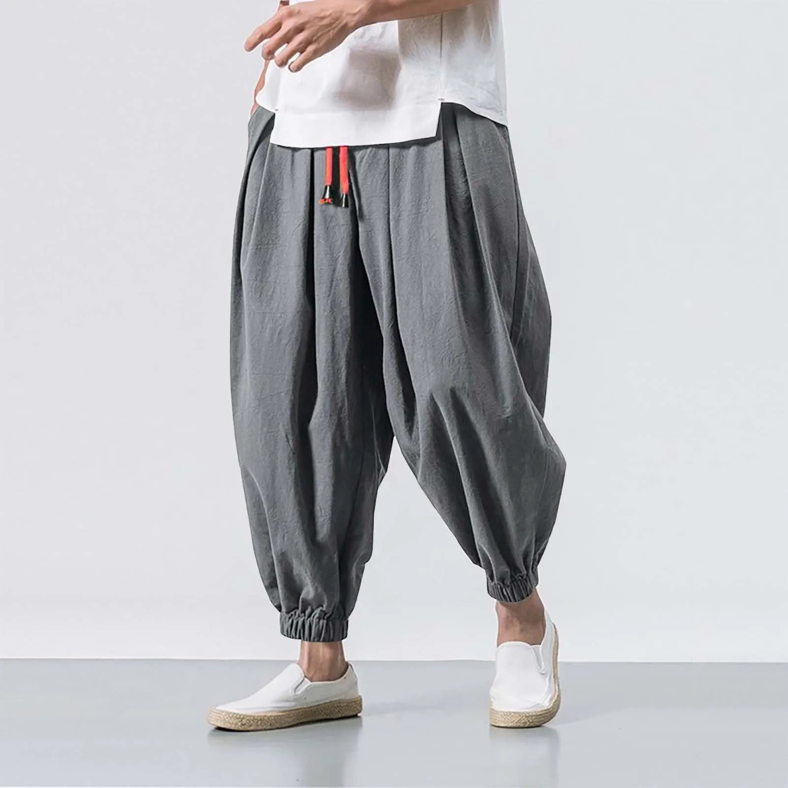 Men's stylish loose fit joggers with ankle cinch