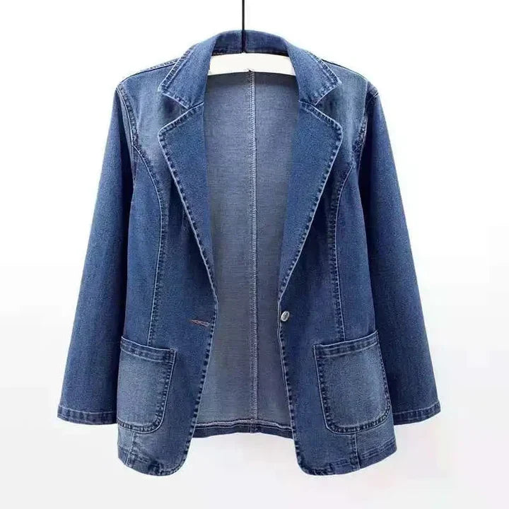 Women's casual denim blazer for effortless style