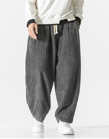 Men's relaxed-fit ribbed pants