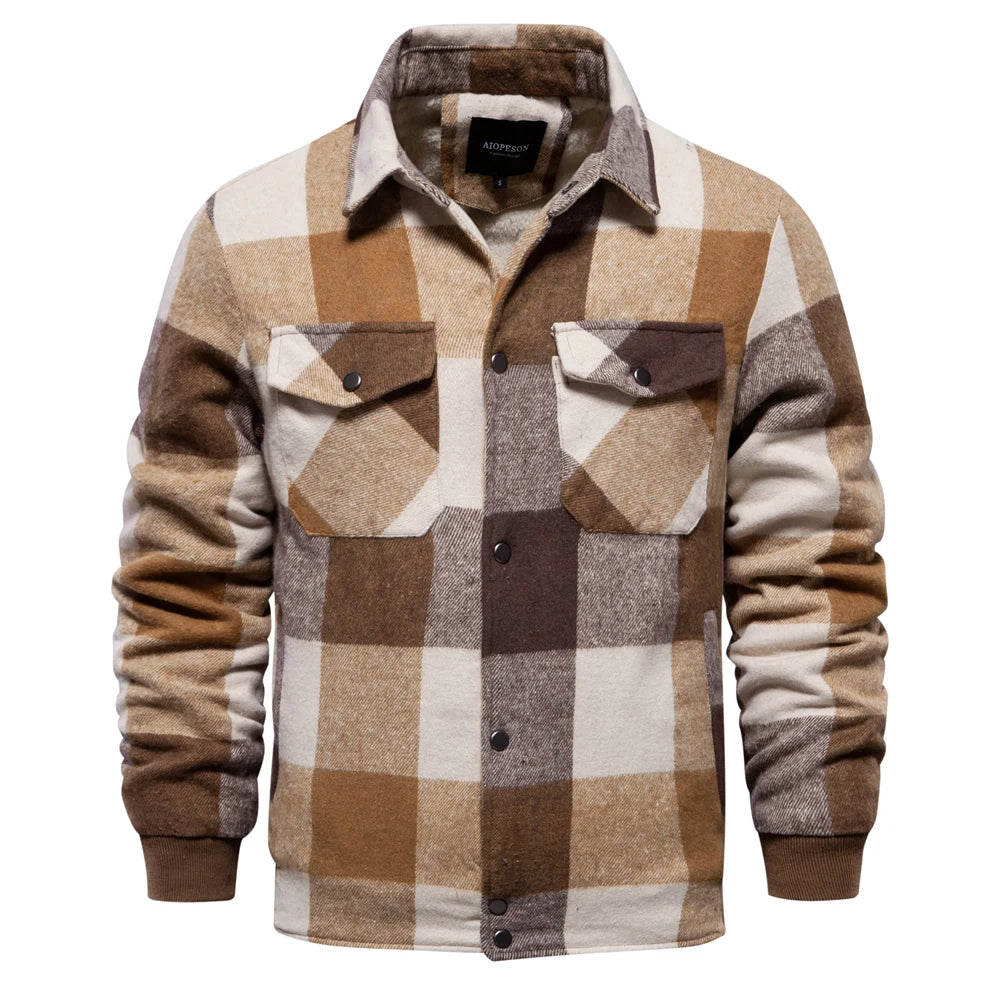 Men's casual plaid jacket