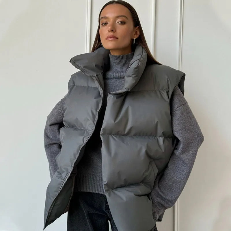 Women's urban puffer vest