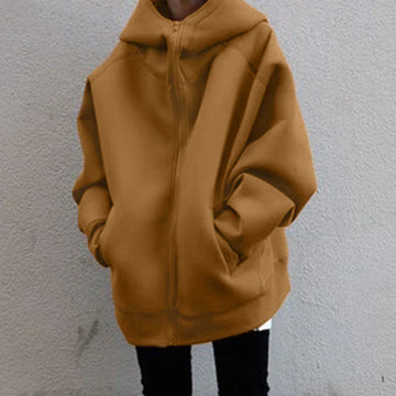 Women's oversized zip-up hoodie for relaxed layering