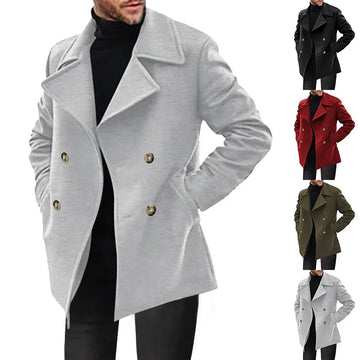 Men's casual loose winter trench coat