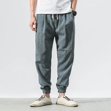 Men's casual joggers with drawstring closure