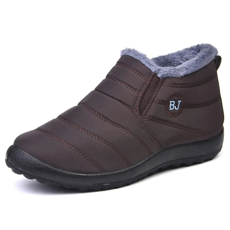 Men's Ankle Boots – Water-Resistant Quilted – Plush Lined Slip-On – Casual Fit