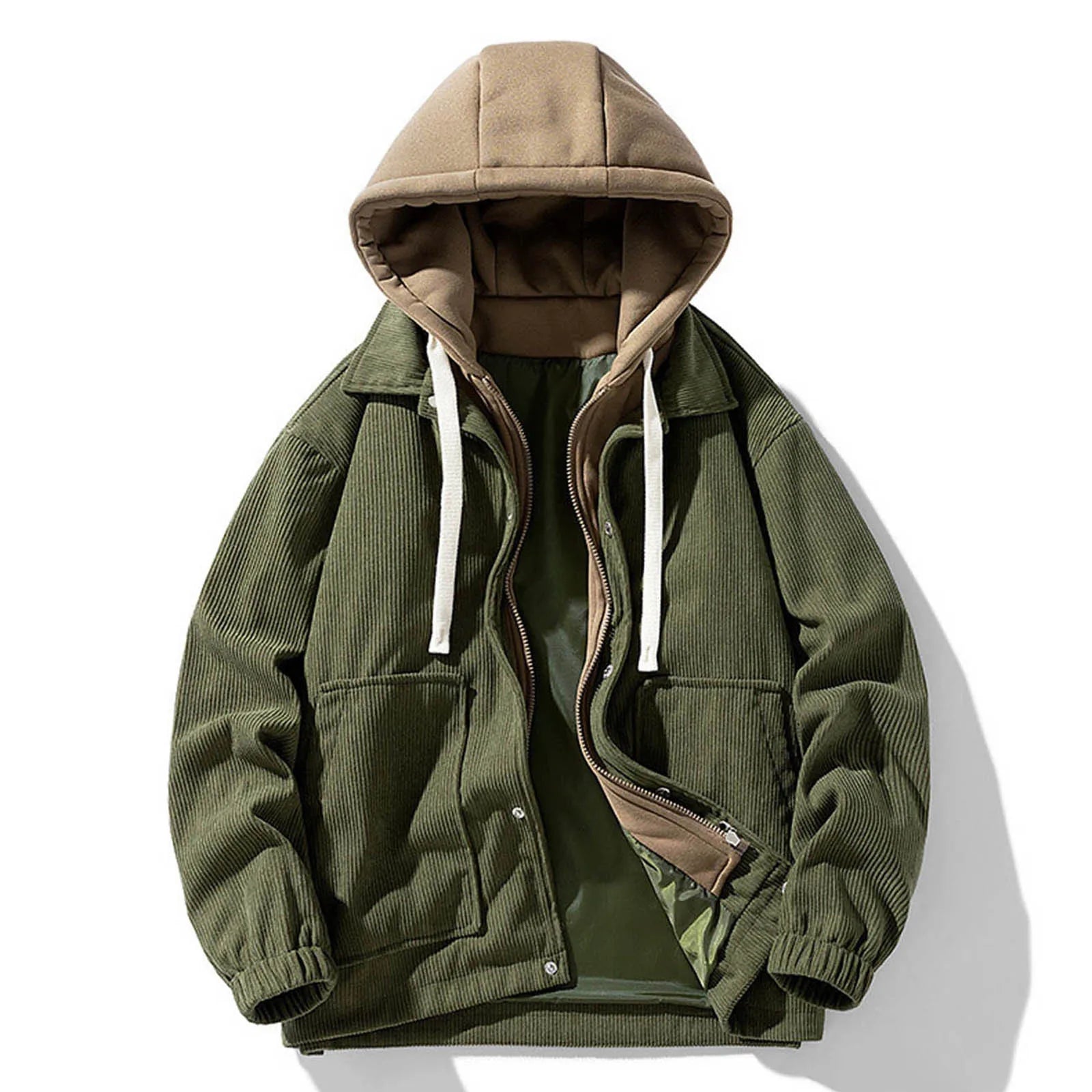 Sebastian | Hooded Jacket with Corduroy Texture