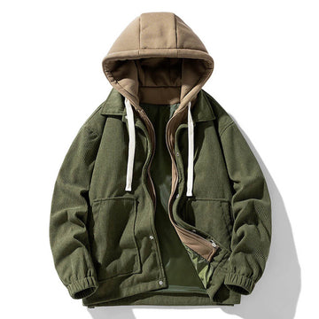 Sebastian | Hooded Jacket with Corduroy Texture
