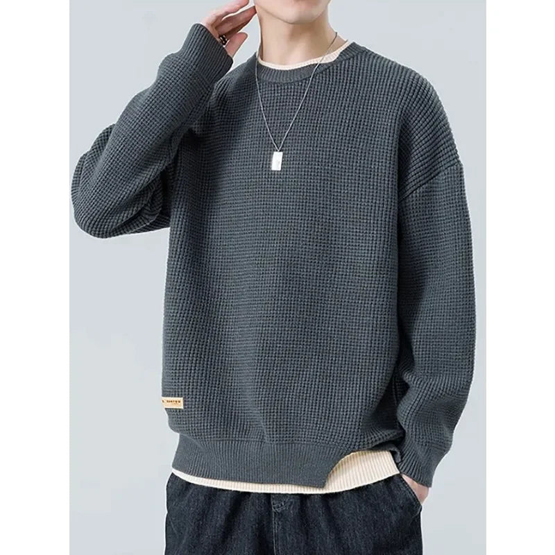 Men's waffle knit sweater