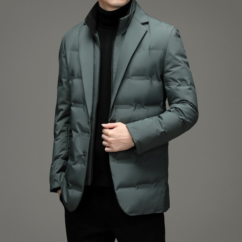 Men's padded blazer for winter sophistication