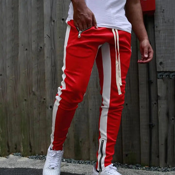 Joggers with contrast stripes for men