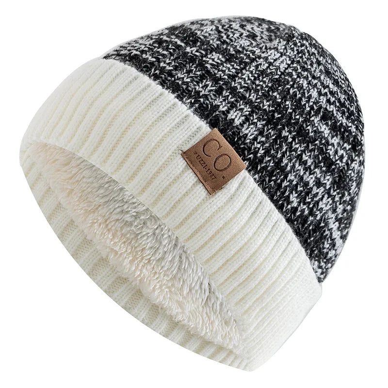 Lily Wool-Blend Snug Fit Beanie Cap | Marl Ribbed Cuff Cap