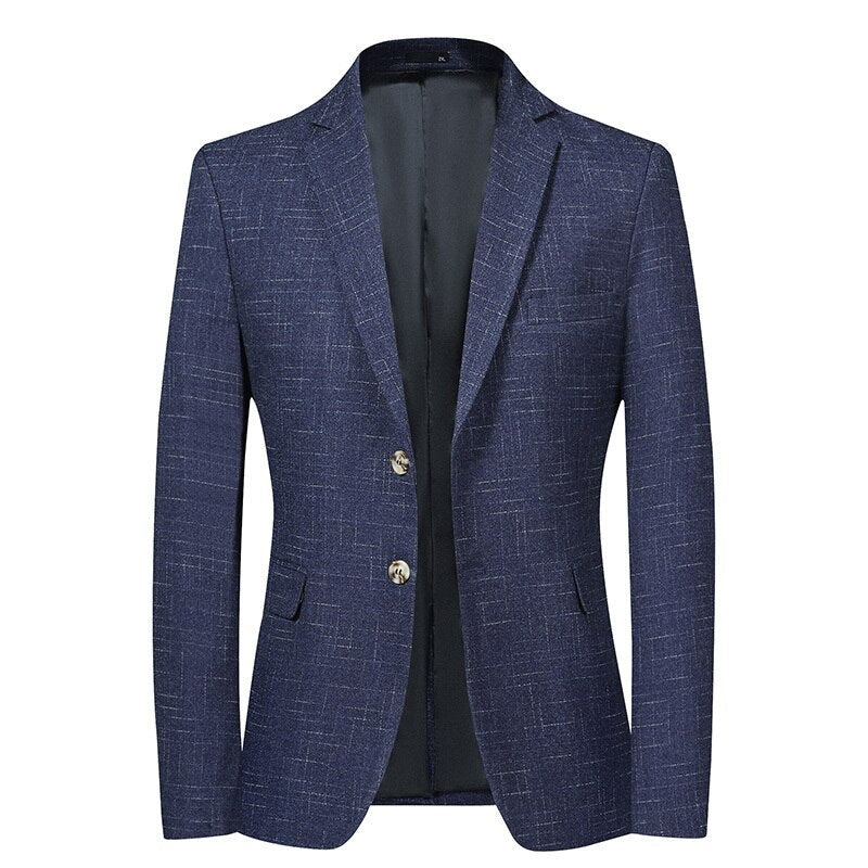 Men's blue double-breasted blazer