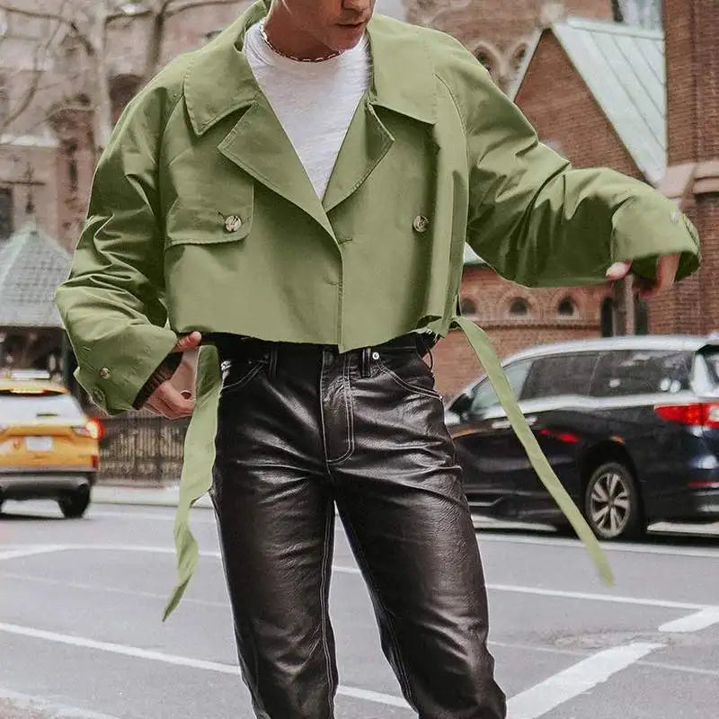 Men's cropped utility jacket for street style edge