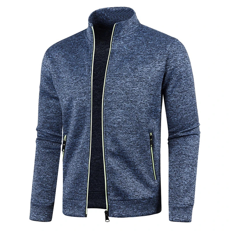 Sherwin - long sleeve knitted jacket with stand collar for men