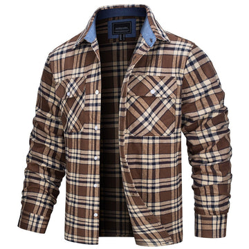 Men's flannel shirt jacket