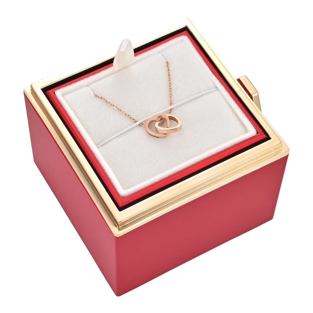 Wood Velvet-Lined Jewelry Gift Box