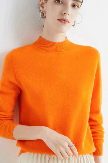 Isla Ribbed Mock Neck Sweater | Long Sleeve Hip-Length Sweater