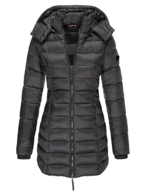 Women's long puffer jacket for ultimate warmth