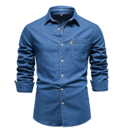 Men’s classic denim shirt with button closure