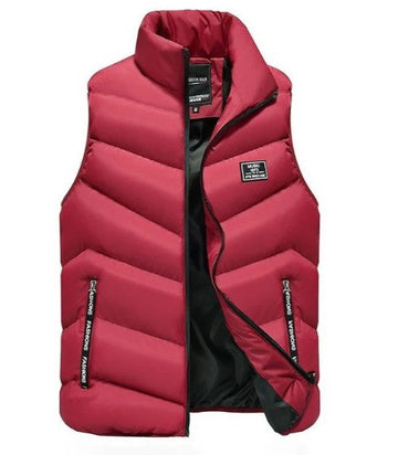 Men's puffer vest in brown