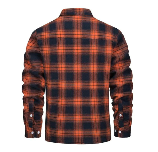 Men’s fleece-lined checkered jacket