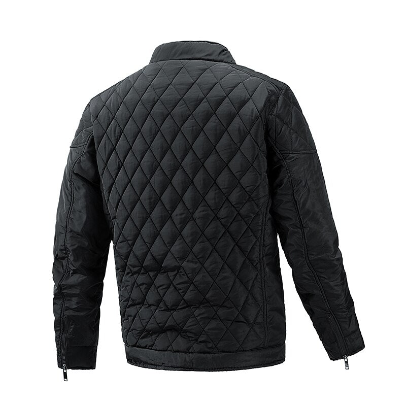 Men's light quilted stand collar jacket