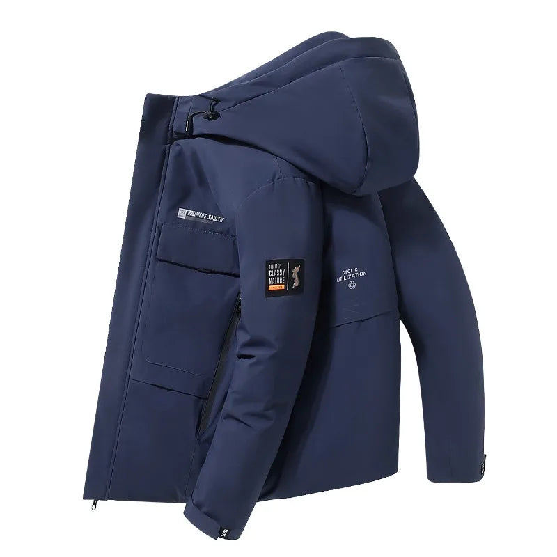 Jack Hooded Regular Fit Puffer Jacket | Full Zip Zip Pockets Puffer Jacket