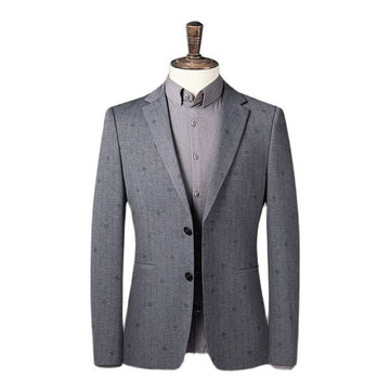 Men's non-slit striped slim-fit youth blazer