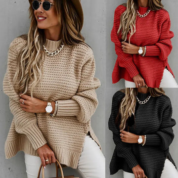 Women's casual chunky knit sweater