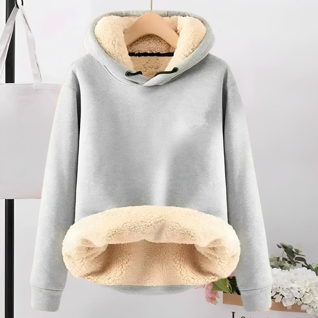 Men's sherpa fleece hoodie jacket