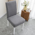 Form-Fitting Textured Knit Ruffled Dining Chair Cover