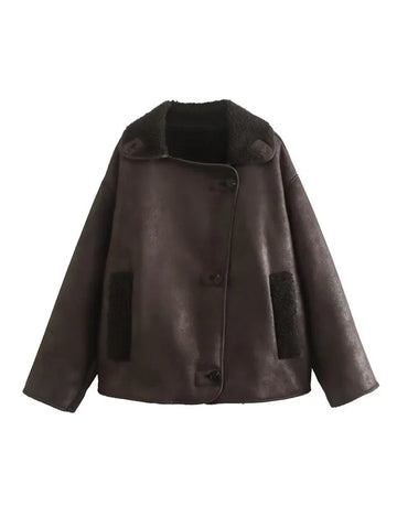 Women's chic leather jacket