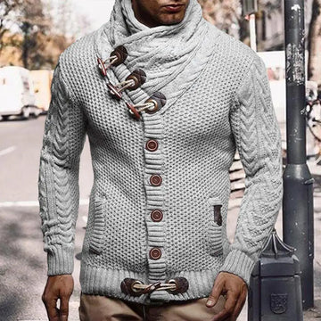 Men's casual knit cardigan sweater