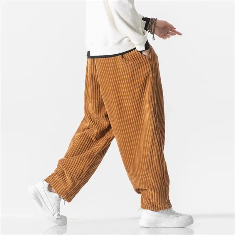 Harry Relaxed Fit Pants | Drawstring Waist Pleated Front Pants
