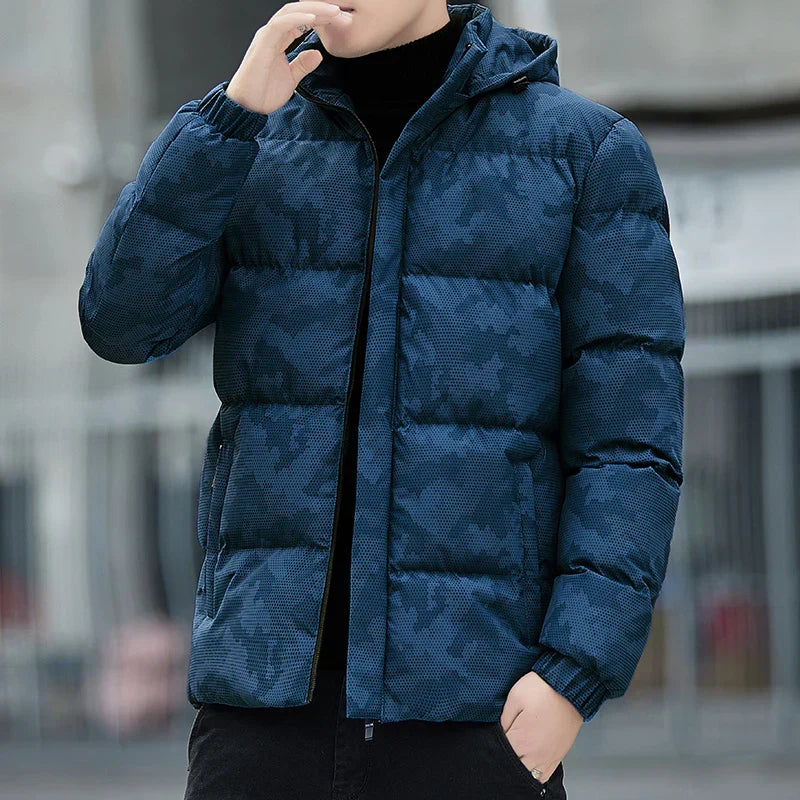 Men's camouflage puffer jacket