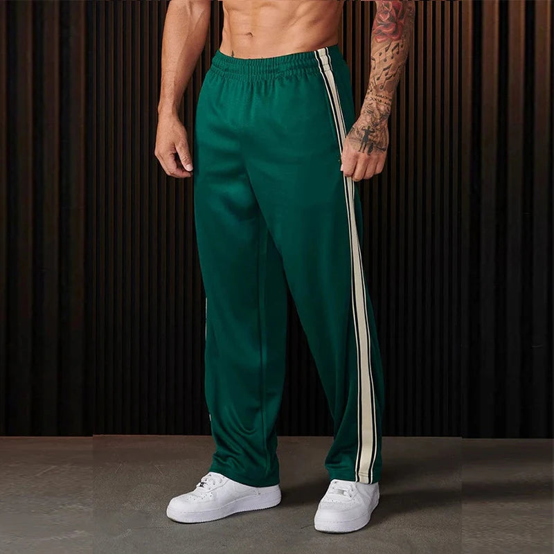 Men's sweatpants with white side stripes