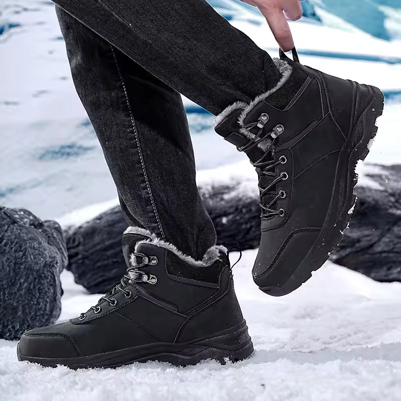 Men’s Boots - Ankle Height - Lace-Up Closure - Padded Collar