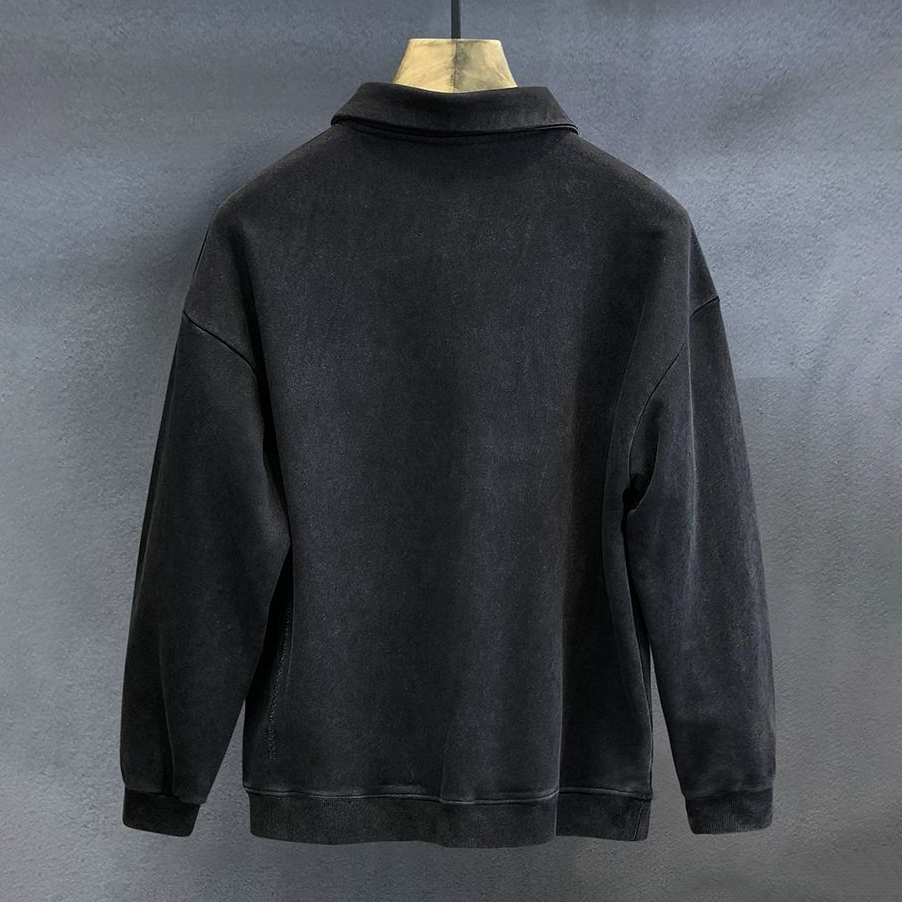 Men's polo neck sweater with pocket