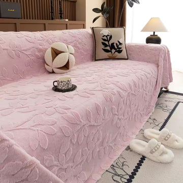 Minimalist Embossed Microfiber Sofa Cover