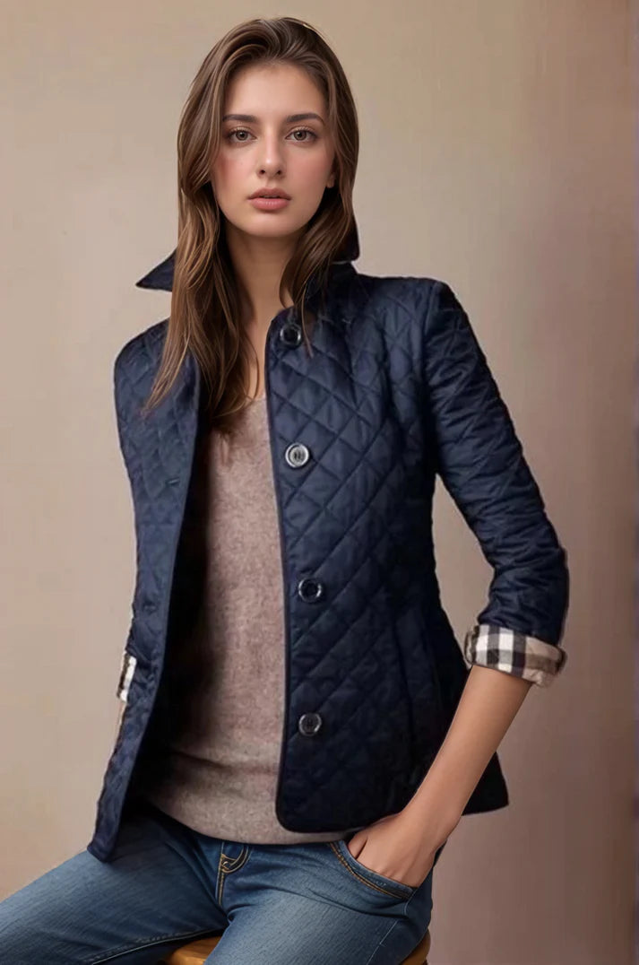 Sheryl - Stylish Quilted Jacket - Classic Button-Up Design for Every Season