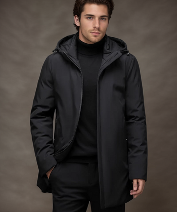 Men's longline jacket with multiple pockets