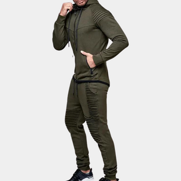 Athleisure Slim Fit Training Suit - Breathable Polyester Outfit for Everyday Comfort