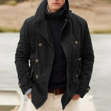 Men's casual double-breasted jacket