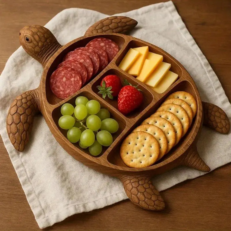 Solid Wood Turtle Charcuterie Board