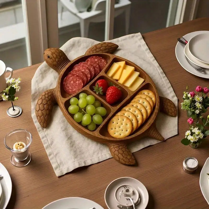 Solid Wood Turtle Charcuterie Board