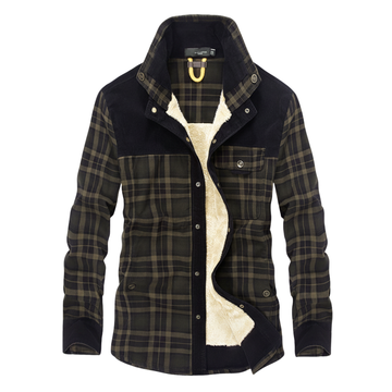 Olivia Regular Fit Fleece-Lined Jacket | Plaid Pattern Collared Jacket