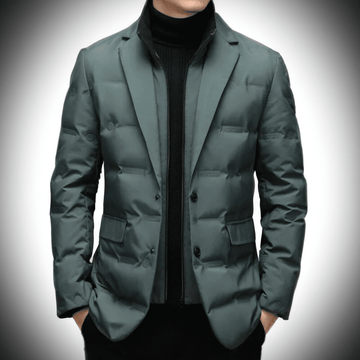 Men's down jacket with quilted pattern